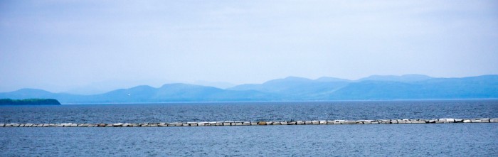 View of Lake Champlain, looking toward New York